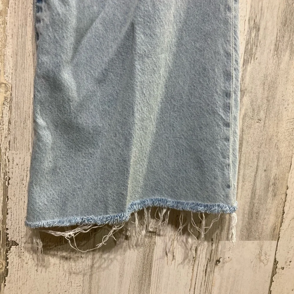 Madewell Luzon Wash Distressed Blue Baggy Flare Jeans Denim Size 31 - Picture 5 of 13